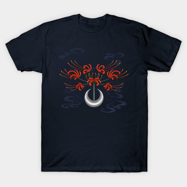 In darkness blooms the spider lily - Inspired by Tsukuyomi from Final Fantasy 14 T-Shirt by SamInJapan